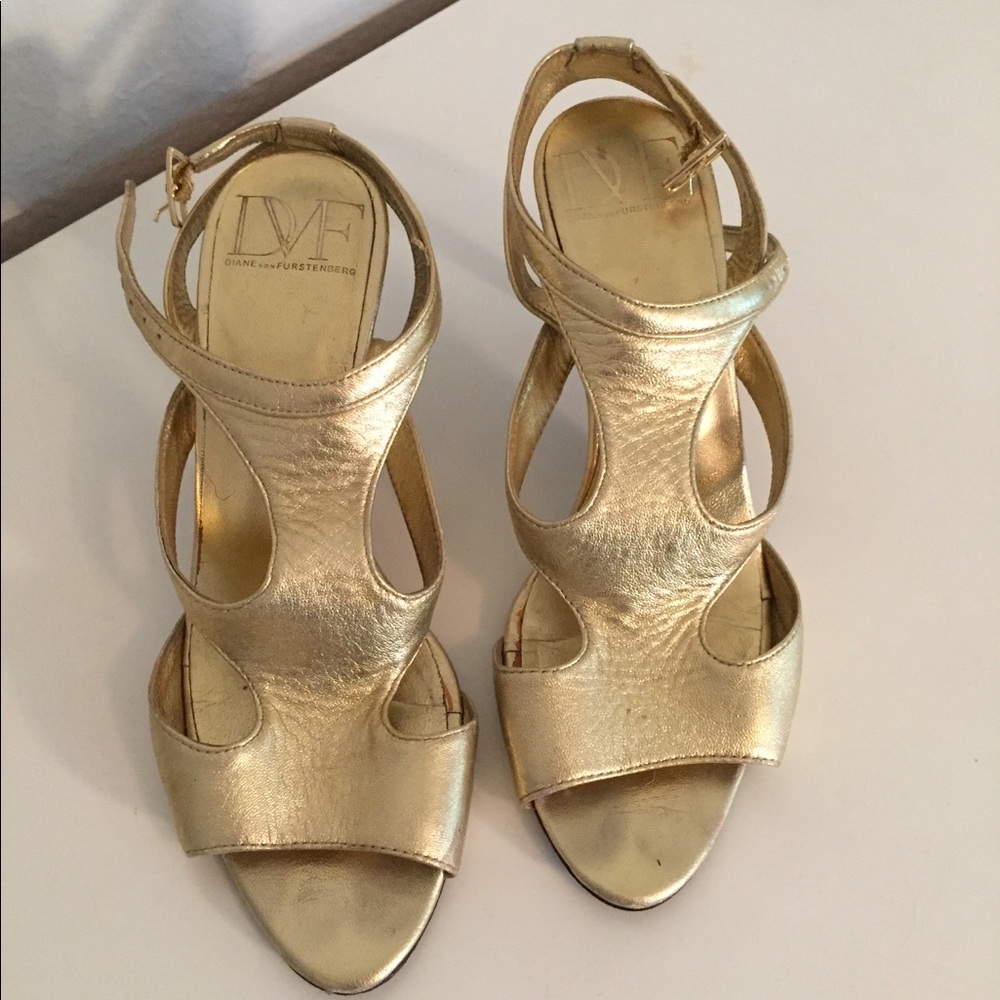 DVF gold heels - Picture 3 of 6